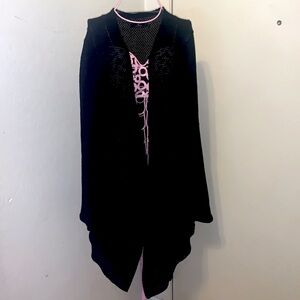 Volcom black "True to this" open weave wrap Large